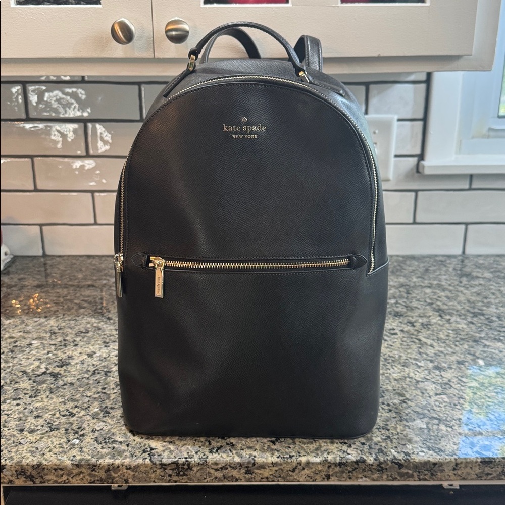 New without tags Kate Spade Black Leather Backpack